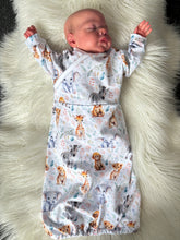 Load image into Gallery viewer, Sleep Gown - NEW baby safari animals