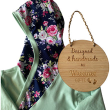 Load image into Gallery viewer, Hoodie- mint with amber floral size 12-18m only