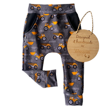 Load image into Gallery viewer, Harem Pants - It’s back Construction vehicles