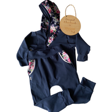 Load image into Gallery viewer, Harem Pants - Navy with Amber Floral