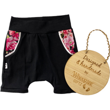 Load image into Gallery viewer, Harem Shorts -Black Kasey floral