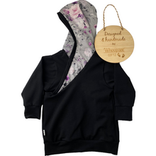 Load image into Gallery viewer, Hoodie - Black Sophia floral