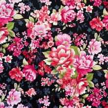 Load image into Gallery viewer, Black Kasey Floral Fabric | Whoopzee Giftz | Southland, New Zealand