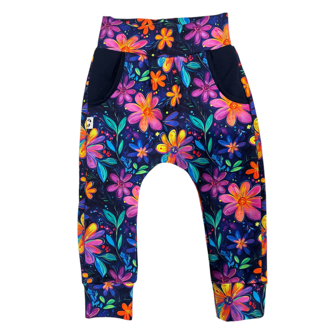 Harem Pants - NEW Neon petals