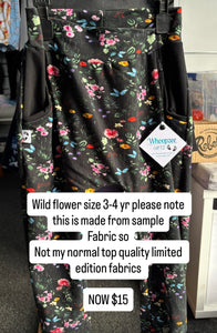 Harem Pants - clearance size 3-4yr Wild Flowers