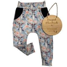 Load image into Gallery viewer, Harem Pants - NEW Floral Stags
