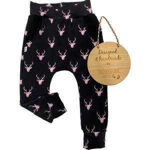 Harem Pants - NEW IN - Pink stags