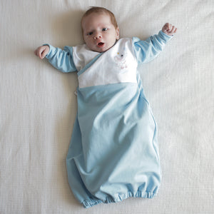 Sleep Gown - NEW Organic baby boy elephant