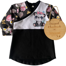 Load image into Gallery viewer, Easy-On Dress -Panda with the NEW Pixie floral sleeves

