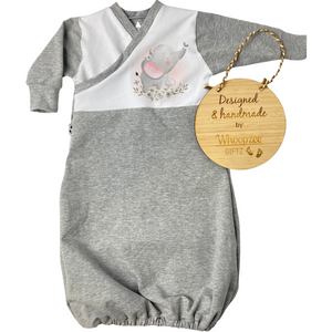 Sleep Gown - Grey/Pink elephant size NB only