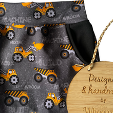 Load image into Gallery viewer, Harem Pants - NEW- It’s back Construction vehicles

