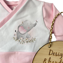 Load image into Gallery viewer, Sleep Gown - Organic baby girl elephant
