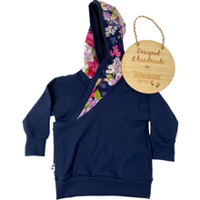 Load image into Gallery viewer, Hoodie - Navy Kasey floral
